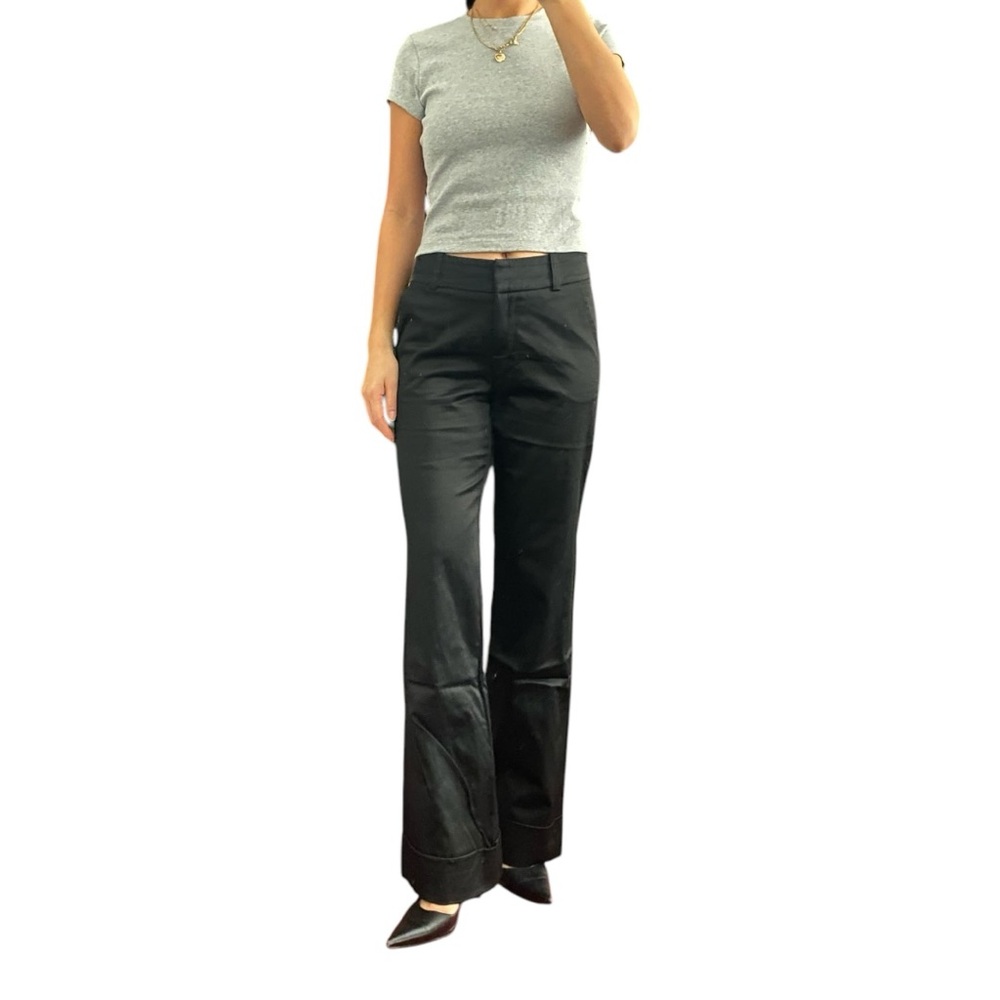 Trina Turk Black Cuff Hem Pants Size US 0